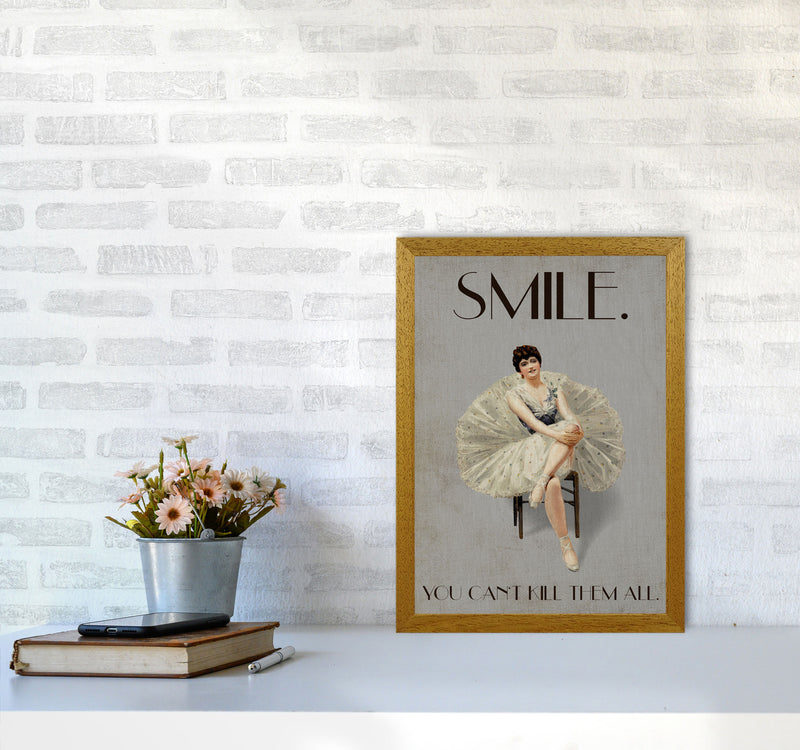 Keep Smiling Vintage Art Print by Kubistika A3 Print Only