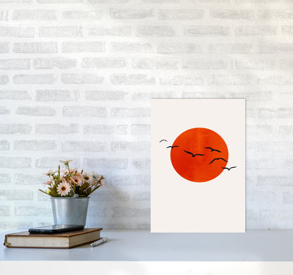 A Beautiful Day Modern Contemporary Art Print by Kubistika A3 Black Frame