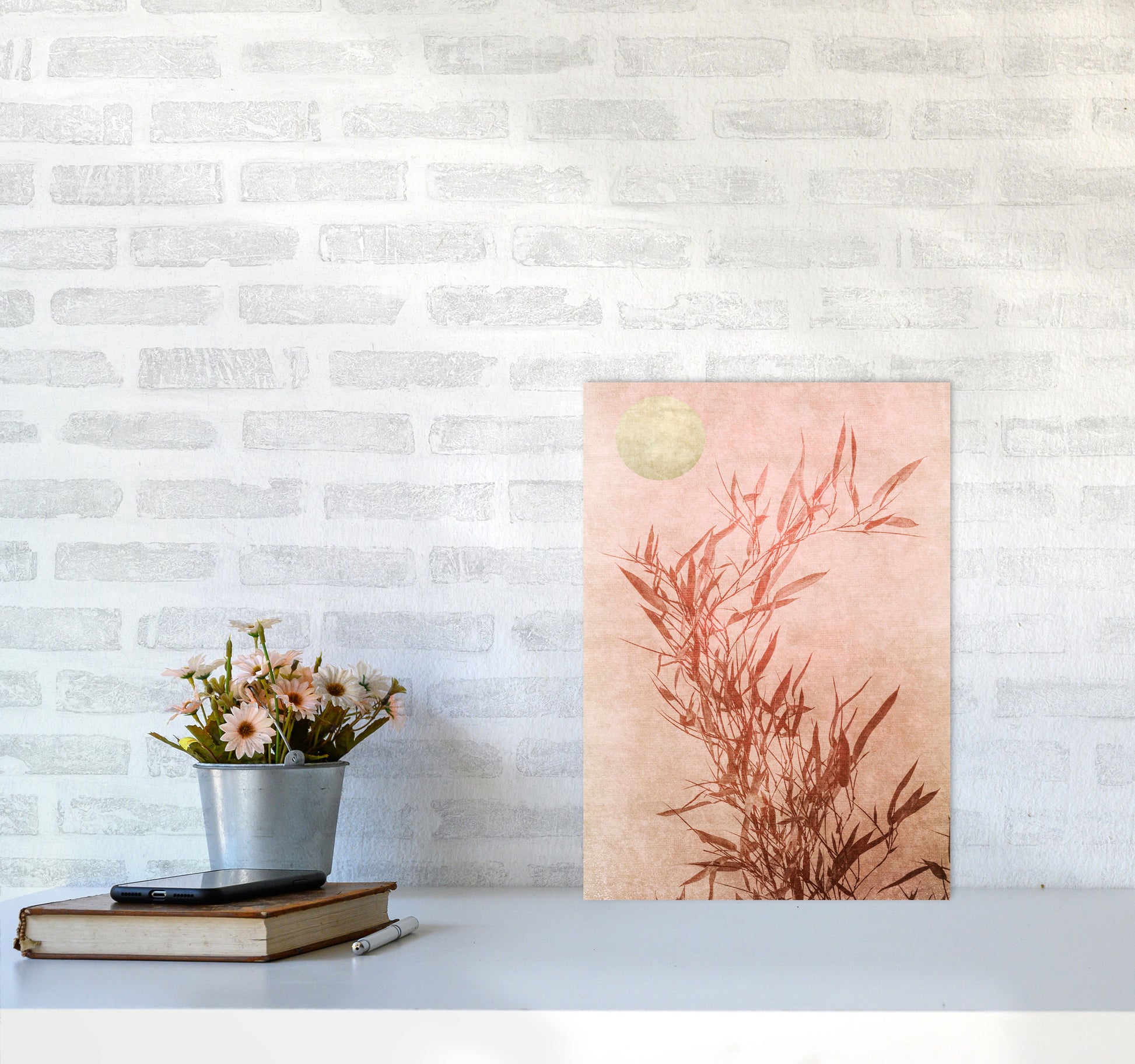 Sentimental Touch Contemporary Art Print by Kubistika A3 Black Frame