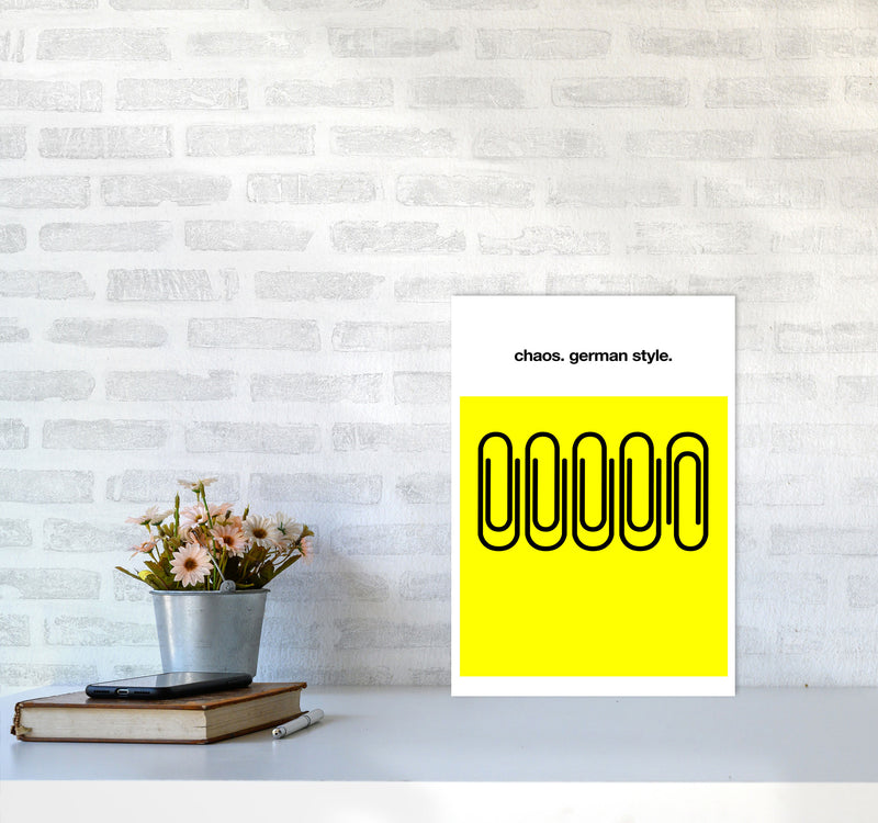 German Chaos Humour Quote Art Print by Kubistika A3 Black Frame