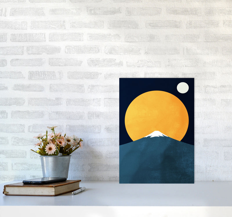 Himalaya Contemporary Art Print by Kubistika A3 Black Frame