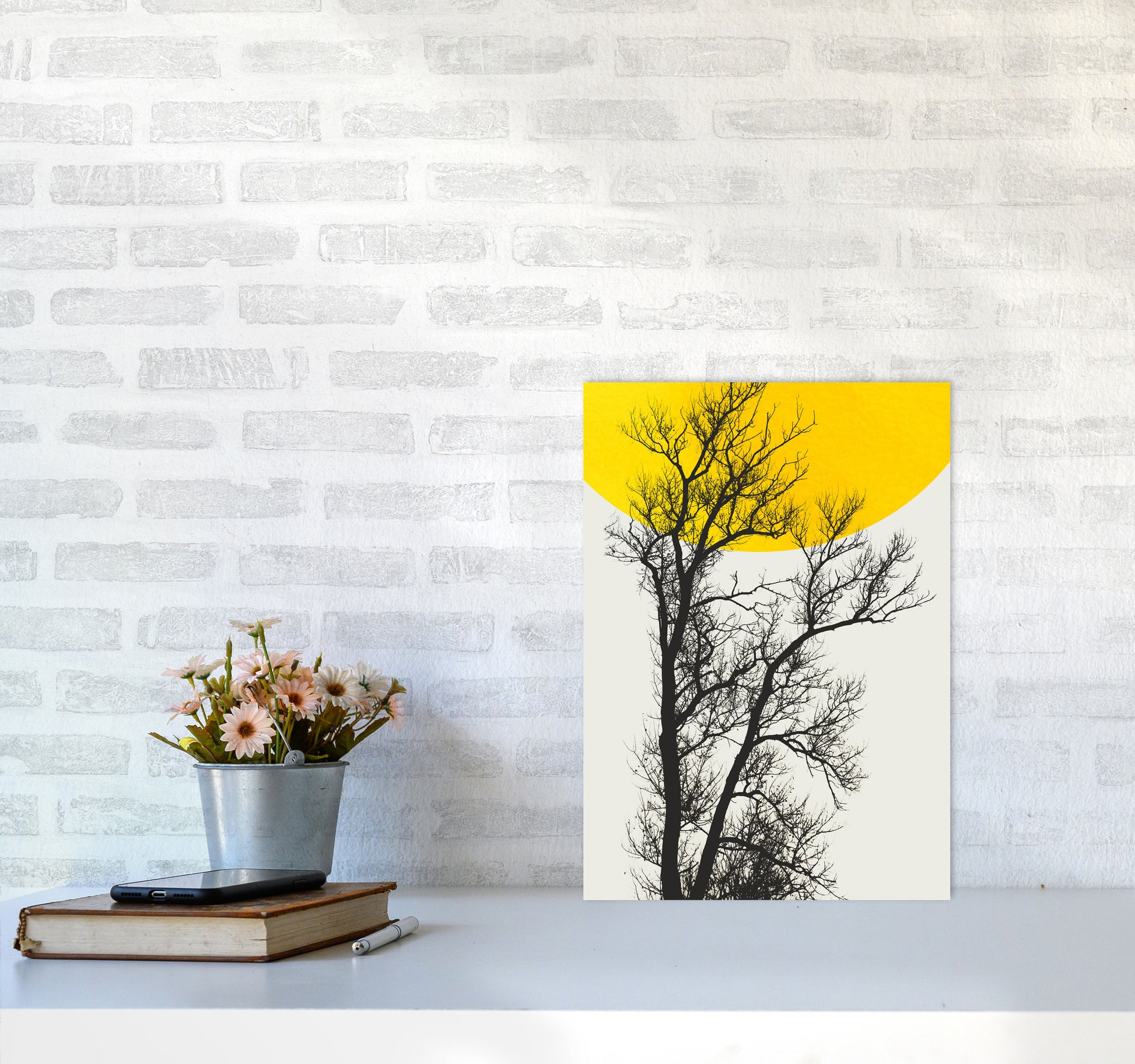Autumn Memories Contemporary Art Print by Kubistika A3 Black Frame