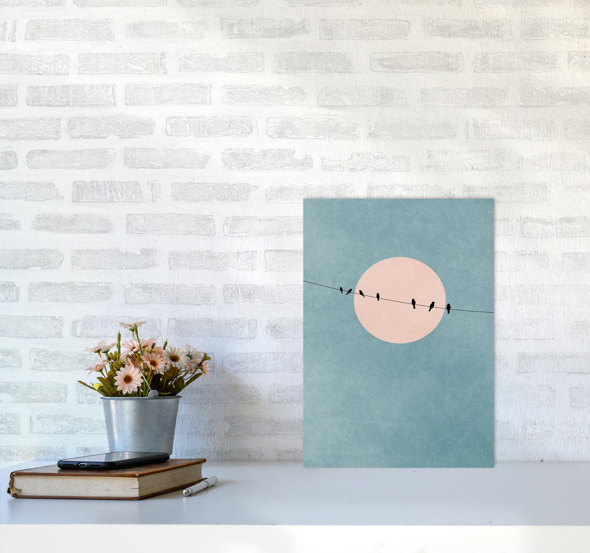 The Beauty Of Silence Contemporary Art Print by Kubistika A3 Black Frame