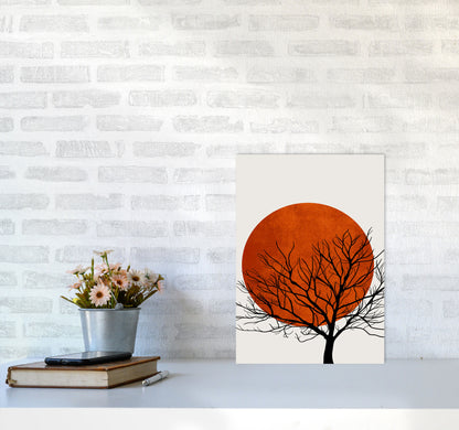 A Blooming Oak  Modern Contemporary Art Print by Kubistika A3 Black Frame