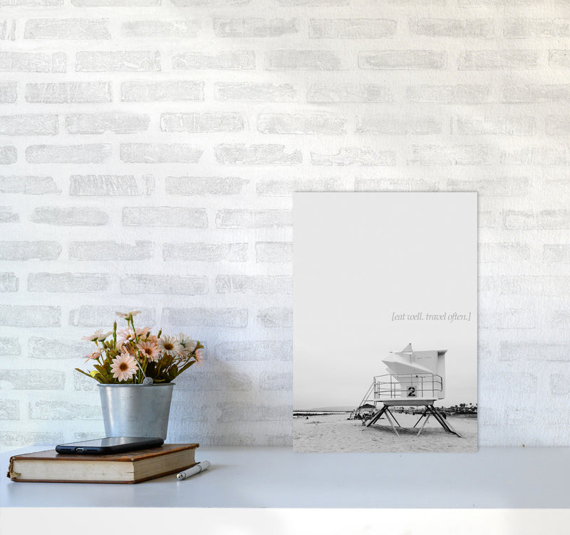 Eat Well Travel Often Photography Art Print by Kubistika A3 Black Frame