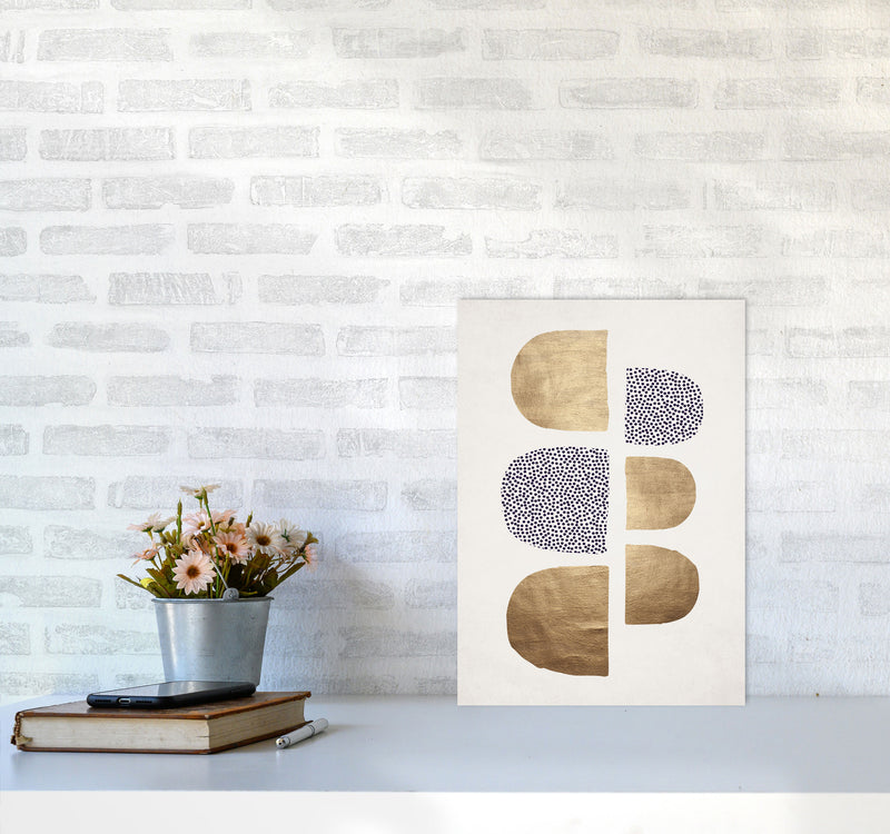 Geometric Abstracta Abstract Art Print by Kubistika A3 Black Frame