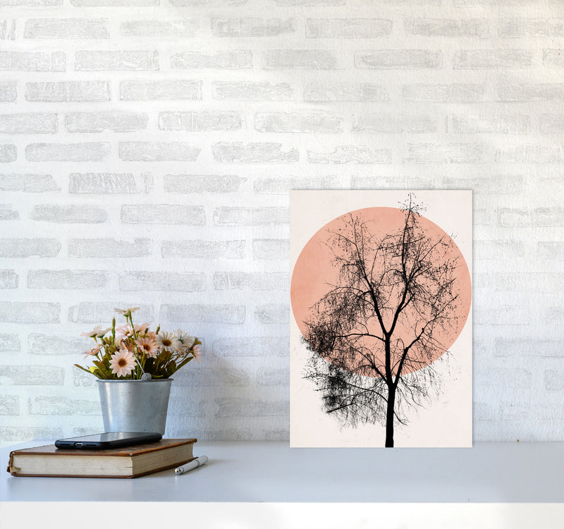 Autumn Sunset Contemporary Art Print by Kubistika A3 Black Frame
