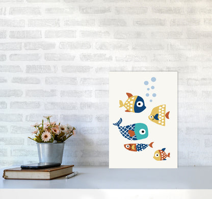 Little Friends Childrens Nursery Art Print by Kubistika A3 Black Frame