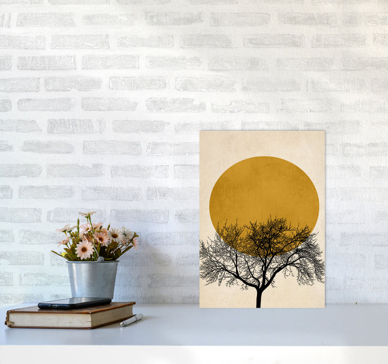 A Beautiful Winter Morning Modern Contemporary Art Print by Kubistika A3 Black Frame