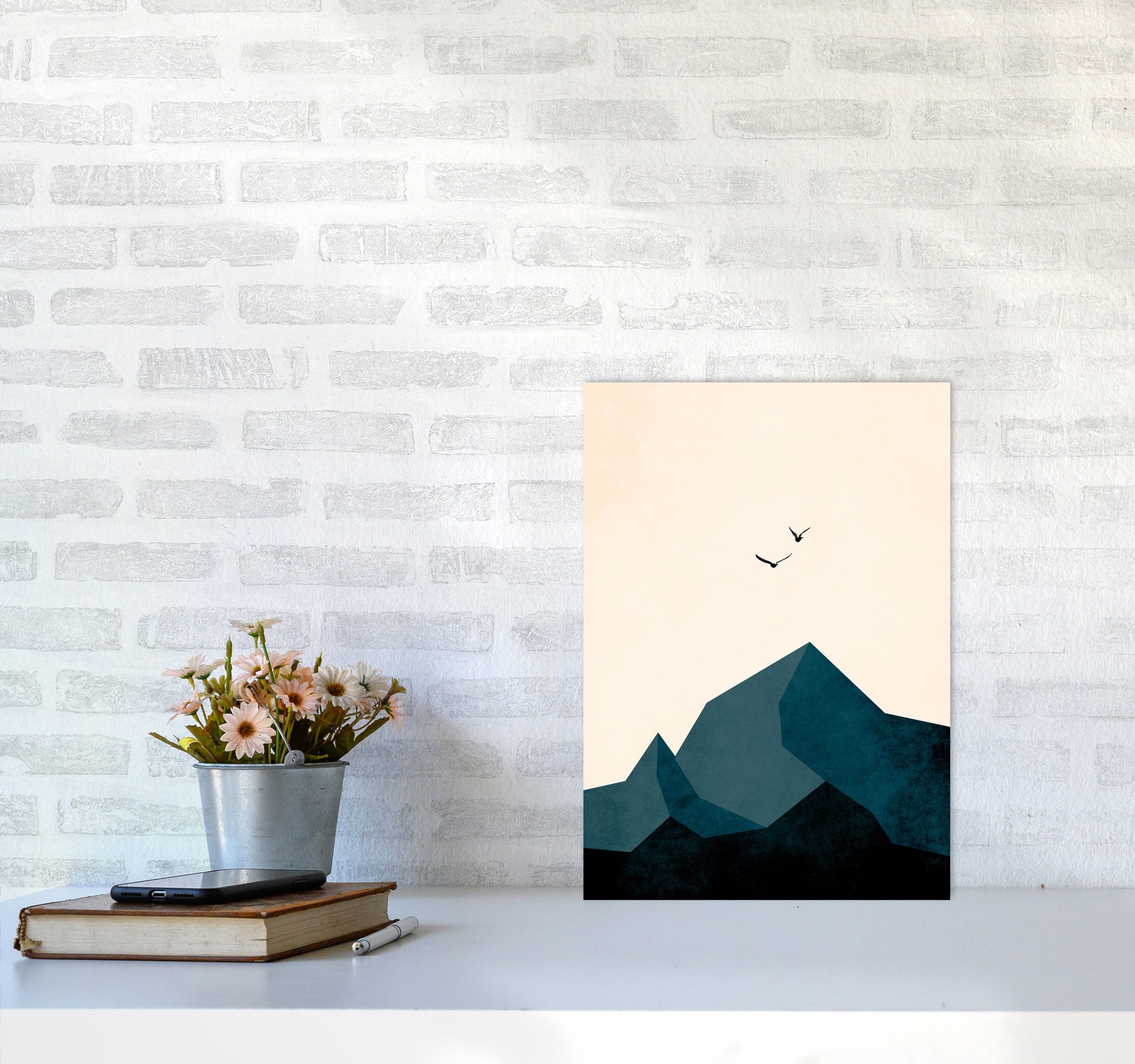 Zugspitze ZWEI Art Print by Kubistika A3 Black Frame