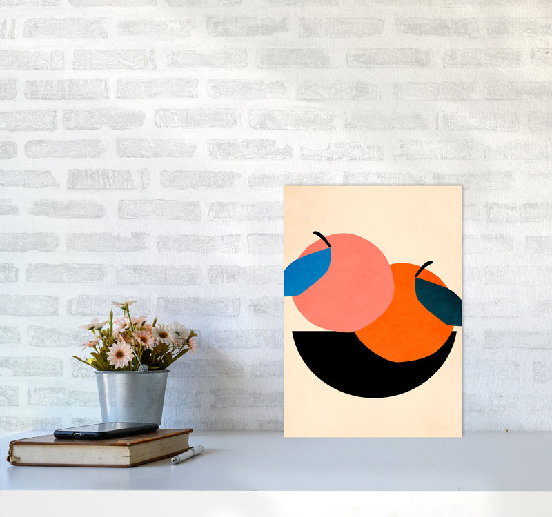 Two Apples Art Print by Kubistika A3 Black Frame