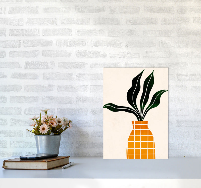 Peter, The Plant Art Print by Kubistika A3 Black Frame