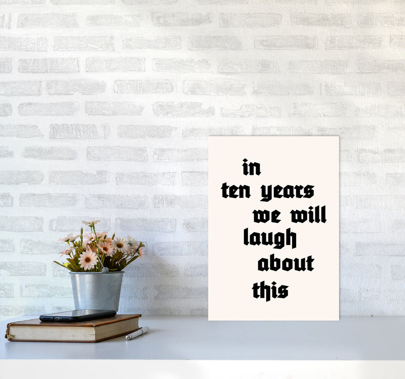 In Ten Years Art Print by Kubistika A3 Black Frame