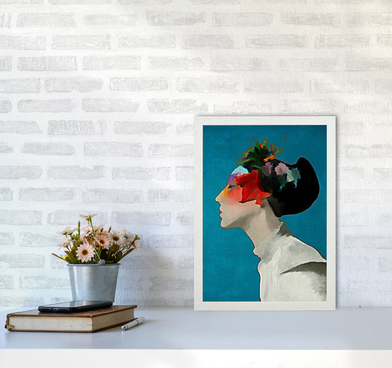 Kimono Contemporary Art Print by Kubistika A3 Oak Frame