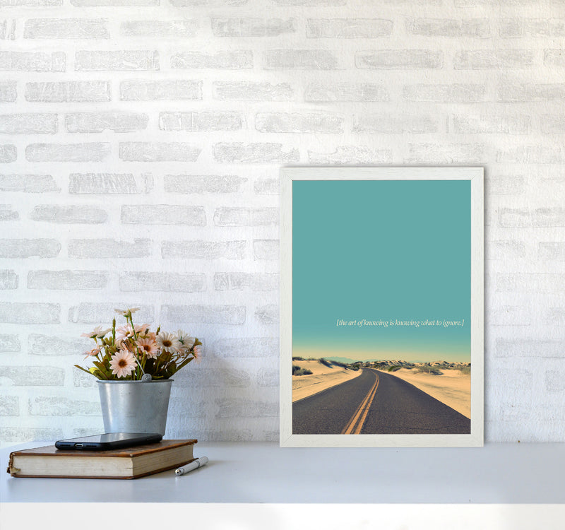 The Art Of Knowing Landscape Contemporary Art Print by Kubistika A3 Oak Frame