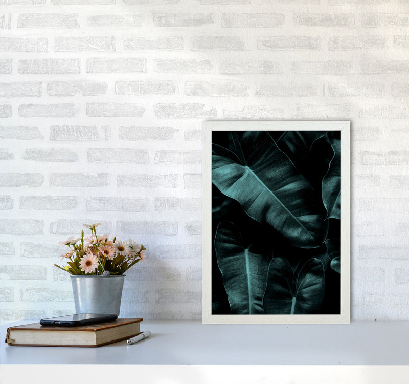 Dark Leafs Photography Art Print by Kubistika A3 Oak Frame