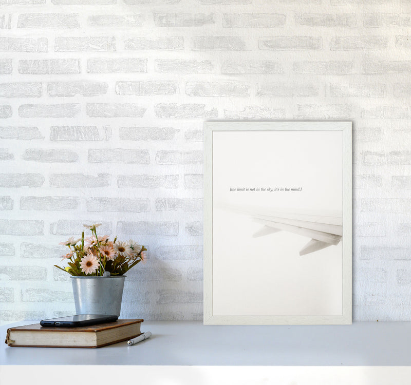 No Limits Quote Contemporary Art Print by Kubistika A3 Oak Frame