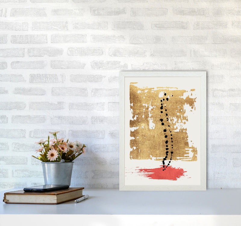 Drip Drop Abstract Art Print by Kubistika A3 Oak Frame