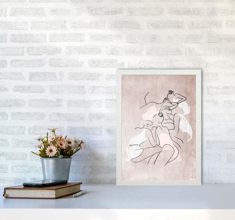Les Femmes Fatales Contemporary Art Print by Kubistika A3 Oak Frame