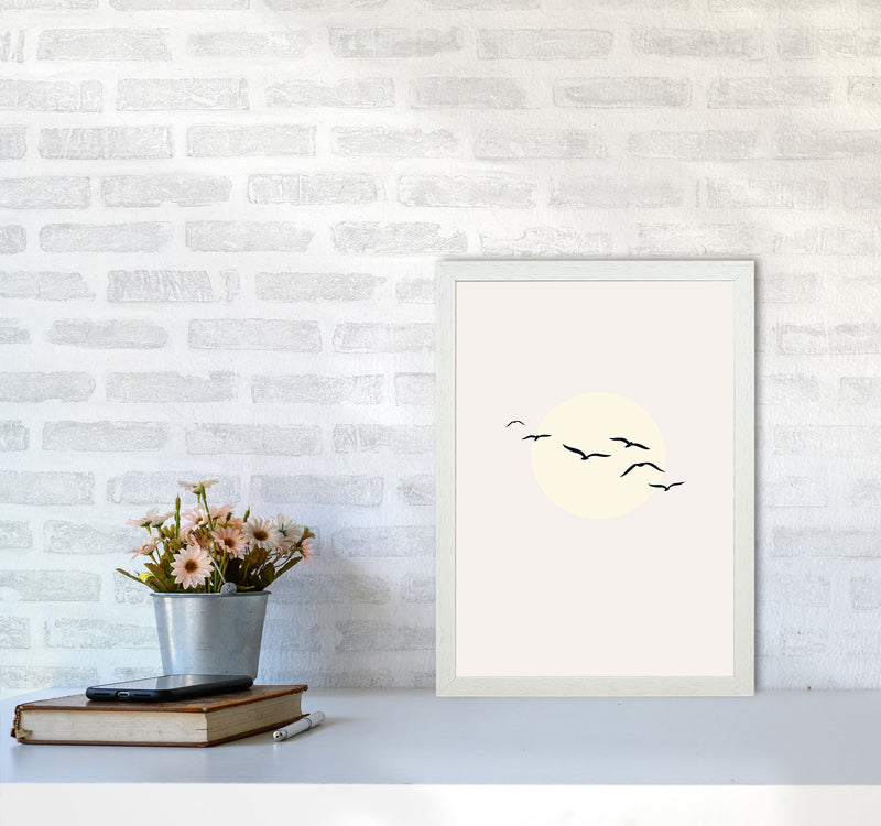 Adorable Skies Contemporary Art Print by Kubistika A3 Oak Frame