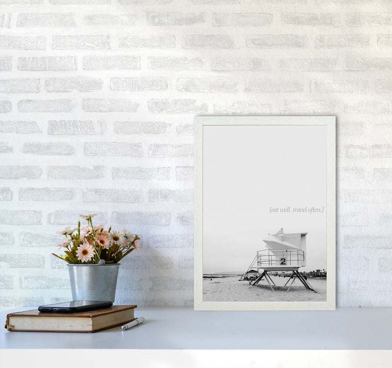 Eat Well Travel Often Photography Art Print by Kubistika A3 Oak Frame