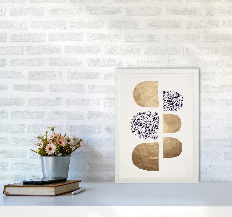 Geometric Abstracta Abstract Art Print by Kubistika A3 Oak Frame