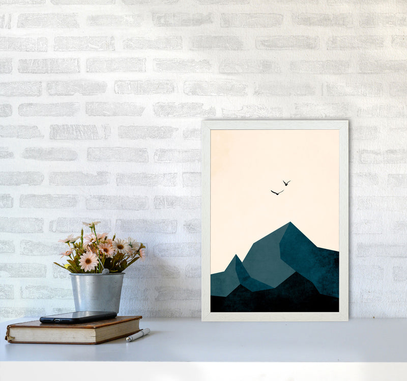 Zugspitze ZWEI Art Print by Kubistika A3 Oak Frame