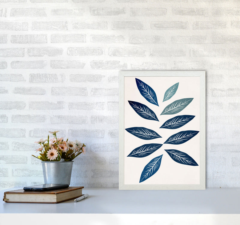 Winter Bouquet Art Print by Kubistika A3 Oak Frame