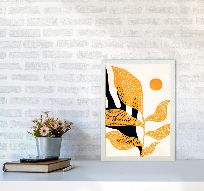 Van Gogh`s Garden Art Print by Kubistika A3 Oak Frame