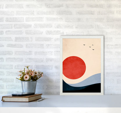Seaside Memories Art Print by Kubistika A3 Oak Frame
