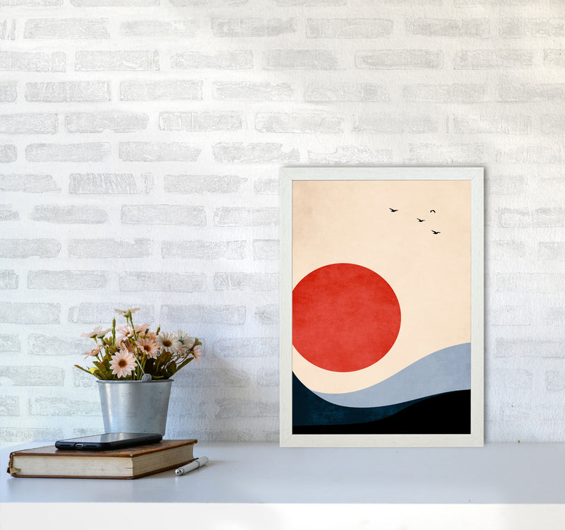 Seaside Memories Art Print by Kubistika A3 Oak Frame
