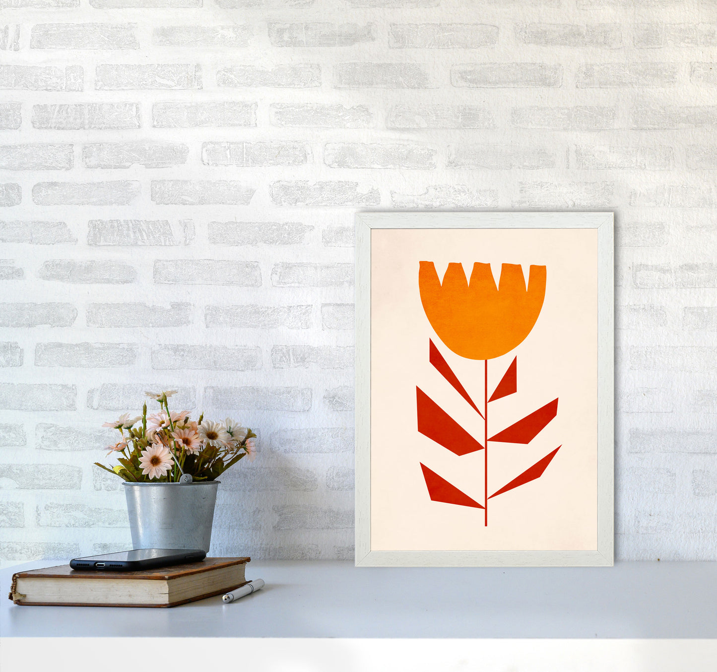 Ruby Tuesday Art Print by Kubistika A3 Oak Frame
