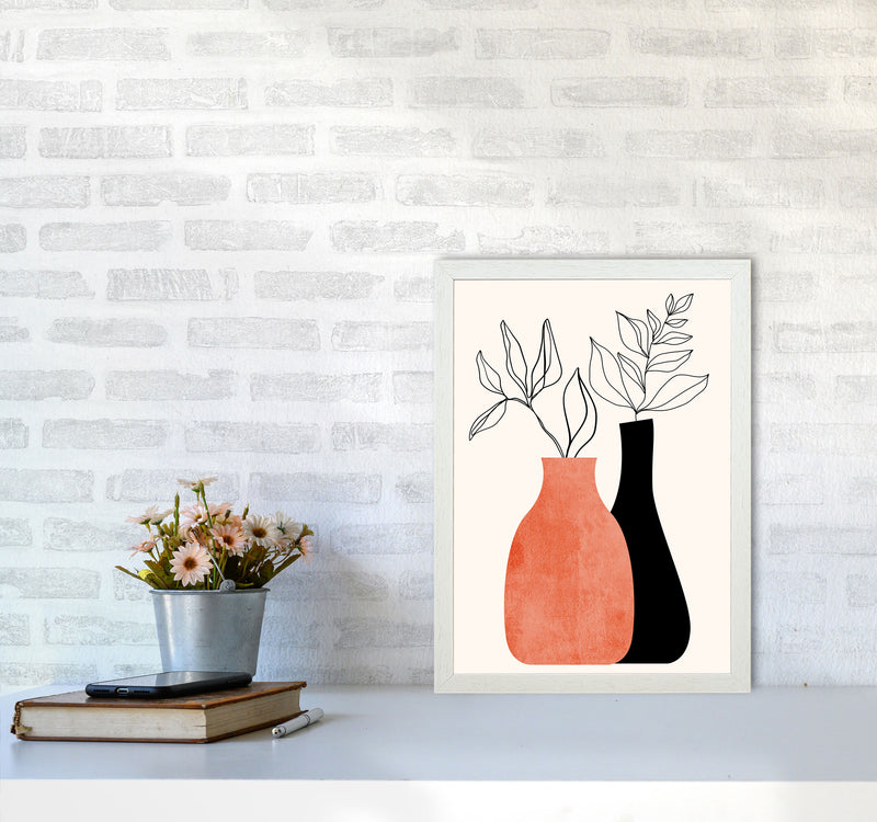 Madame & Monsieur Art Print by Kubistika A3 Oak Frame
