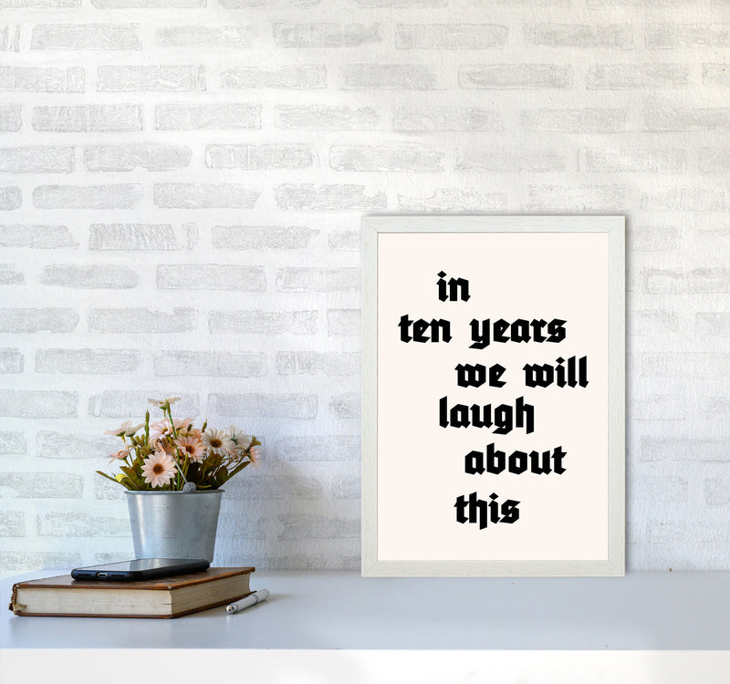 In Ten Years Art Print by Kubistika A3 Oak Frame