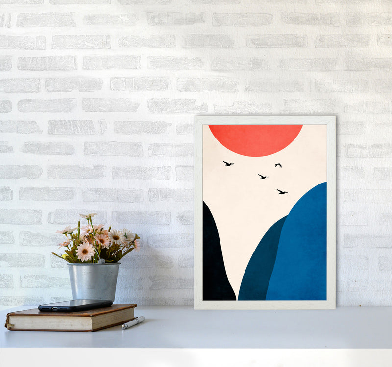Innocent Days Art Print by Kubistika A3 Oak Frame