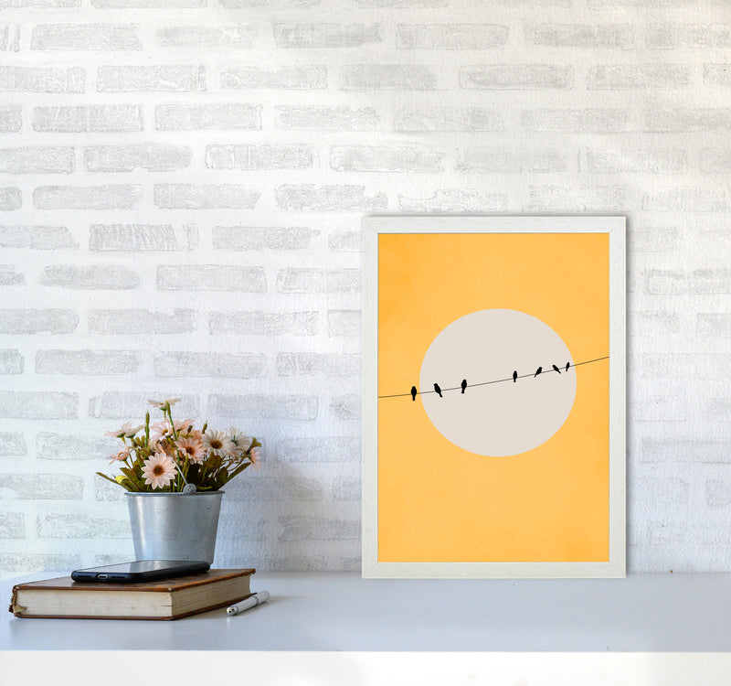 Chirping And Chilling (At Day) Art Print by Kubistika A3 Oak Frame
