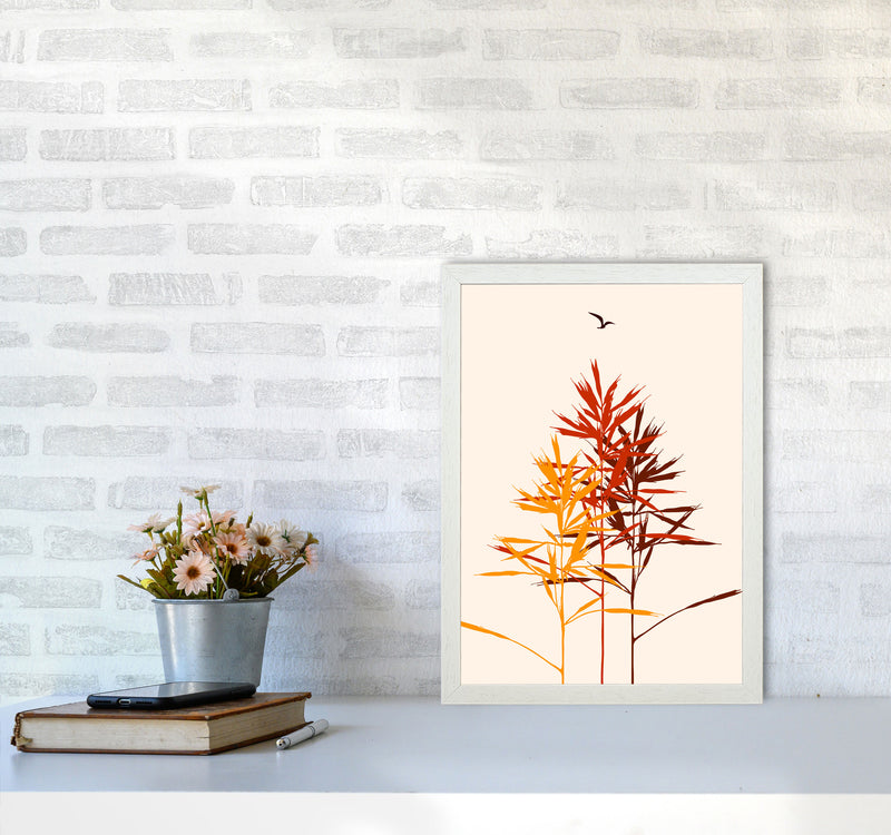 Above The Fields Art Print by Kubistika A3 Oak Frame