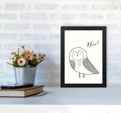 Boo Nursery Animal Art Print by Kubistika A4 White Frame