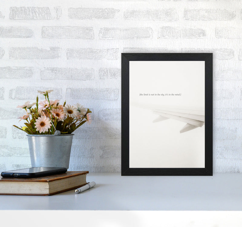 No Limits Quote Contemporary Art Print by Kubistika A4 White Frame