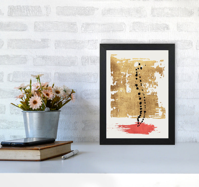 Drip Drop Abstract Art Print by Kubistika A4 White Frame