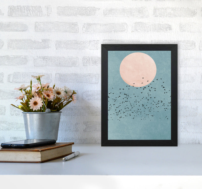 A Fly Away Modern Contemporary Art Print by Kubistika A4 White Frame