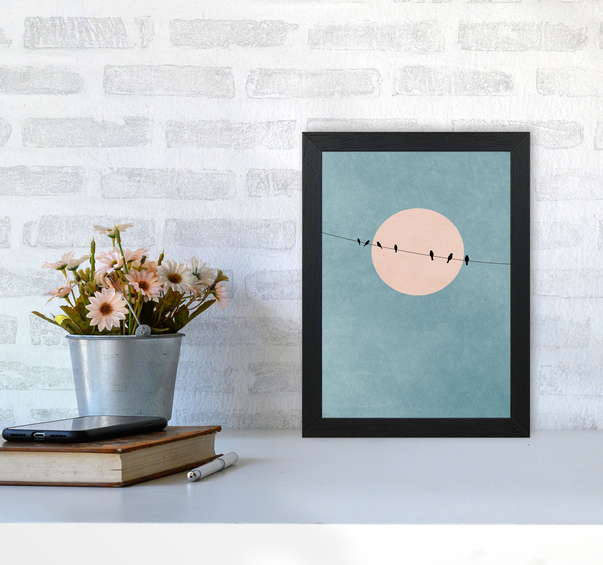 The Beauty Of Silence Contemporary Art Print by Kubistika A4 White Frame