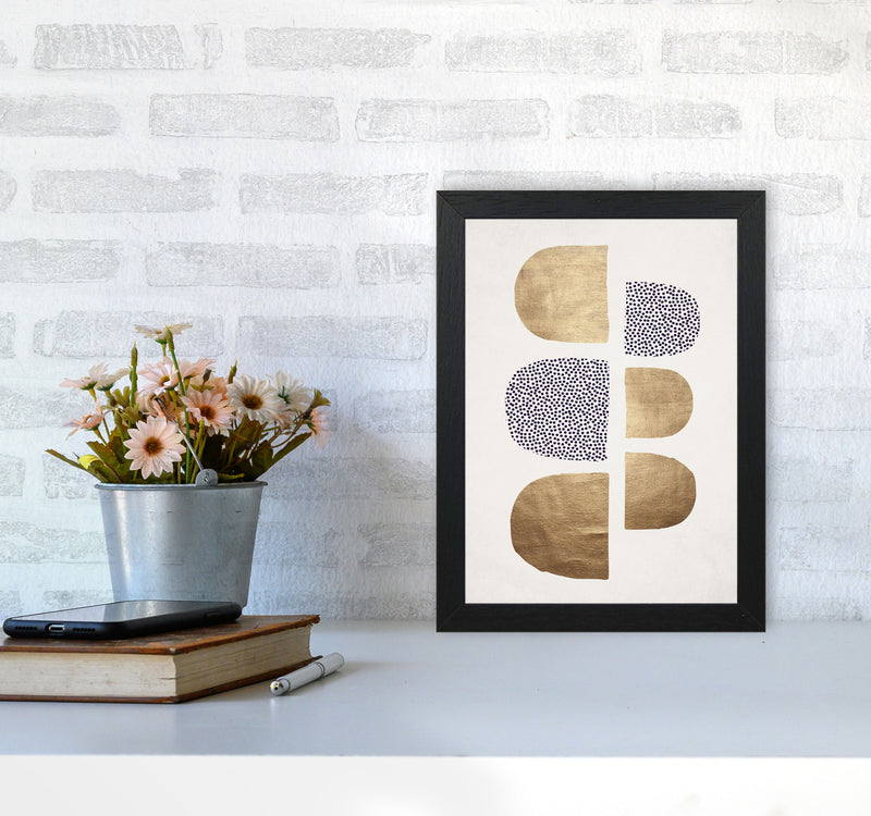 Geometric Abstracta Abstract Art Print by Kubistika A4 White Frame
