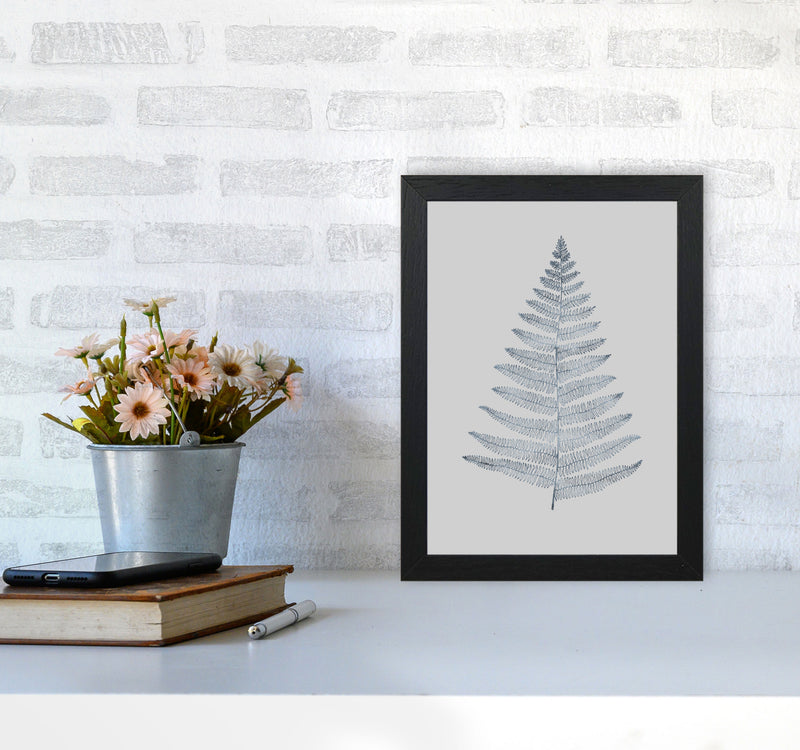 Botanica Minimalistica - GREY Modern Art Print by Kubistika A4 White Frame
