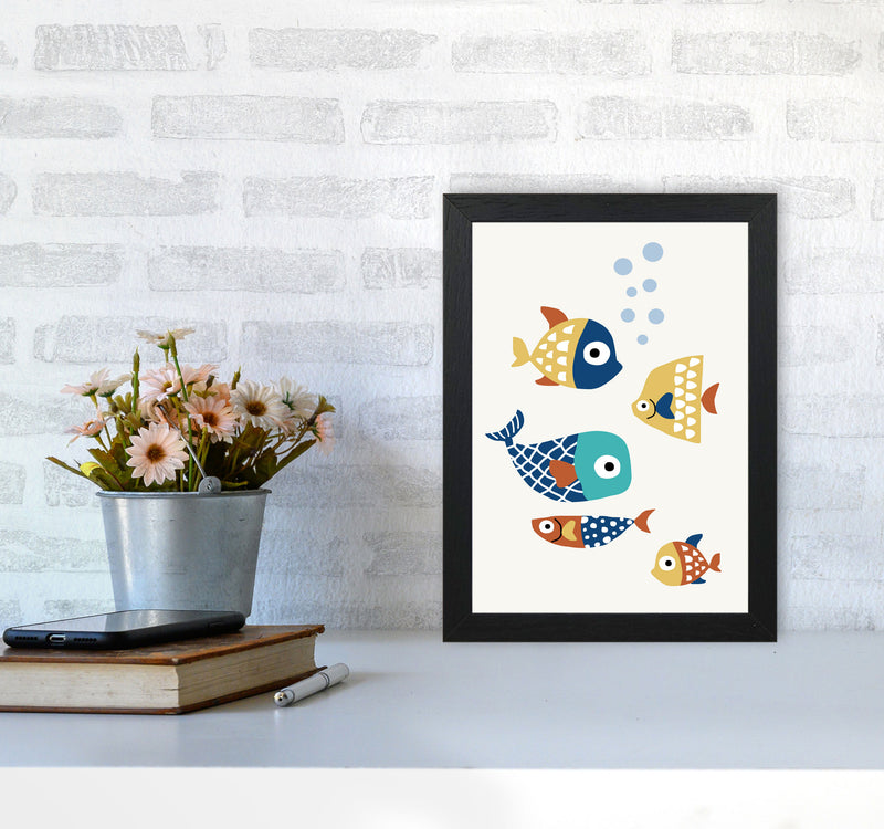 Little Friends Childrens Nursery Art Print by Kubistika A4 White Frame