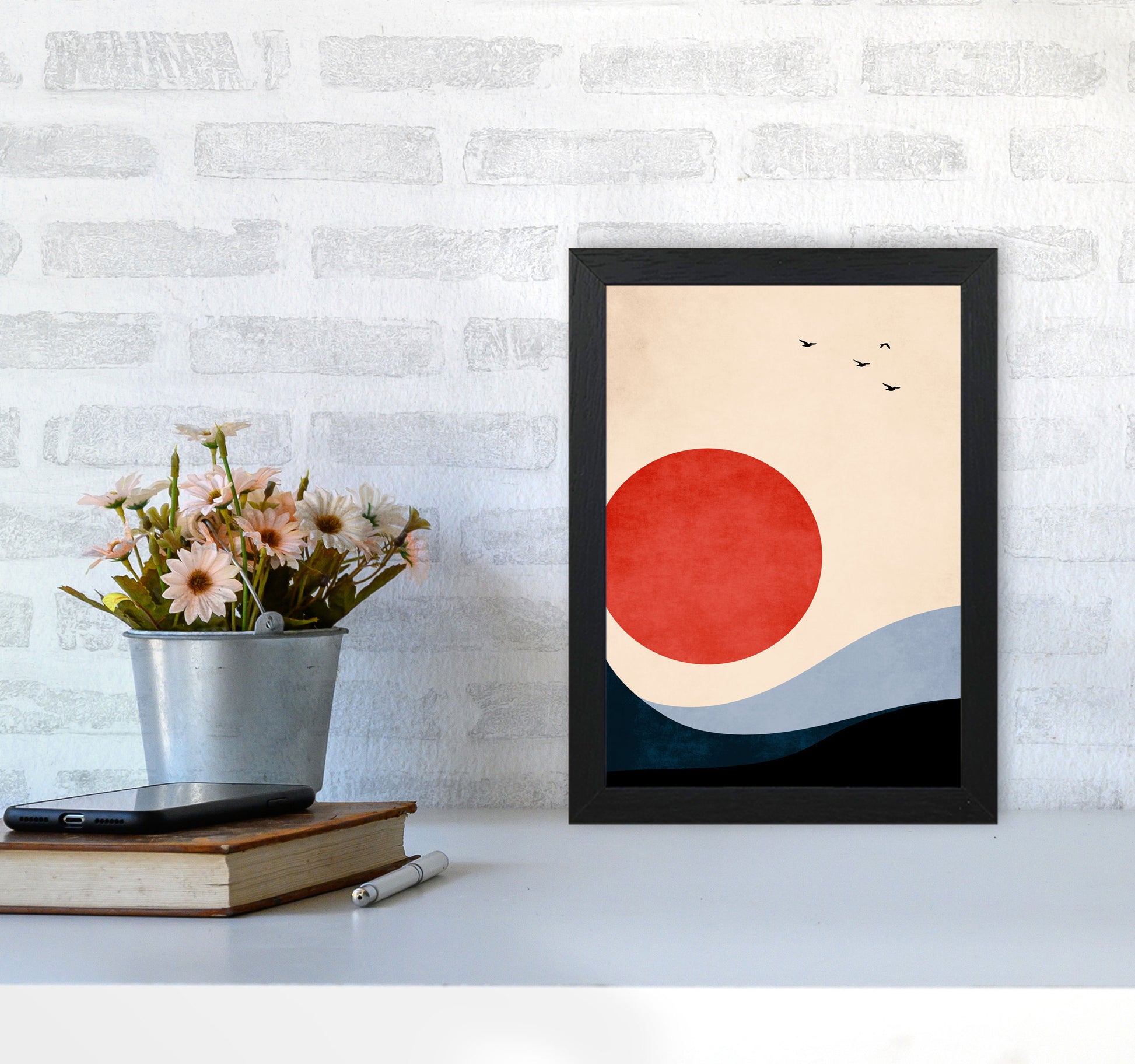 Seaside Memories Art Print by Kubistika A4 White Frame