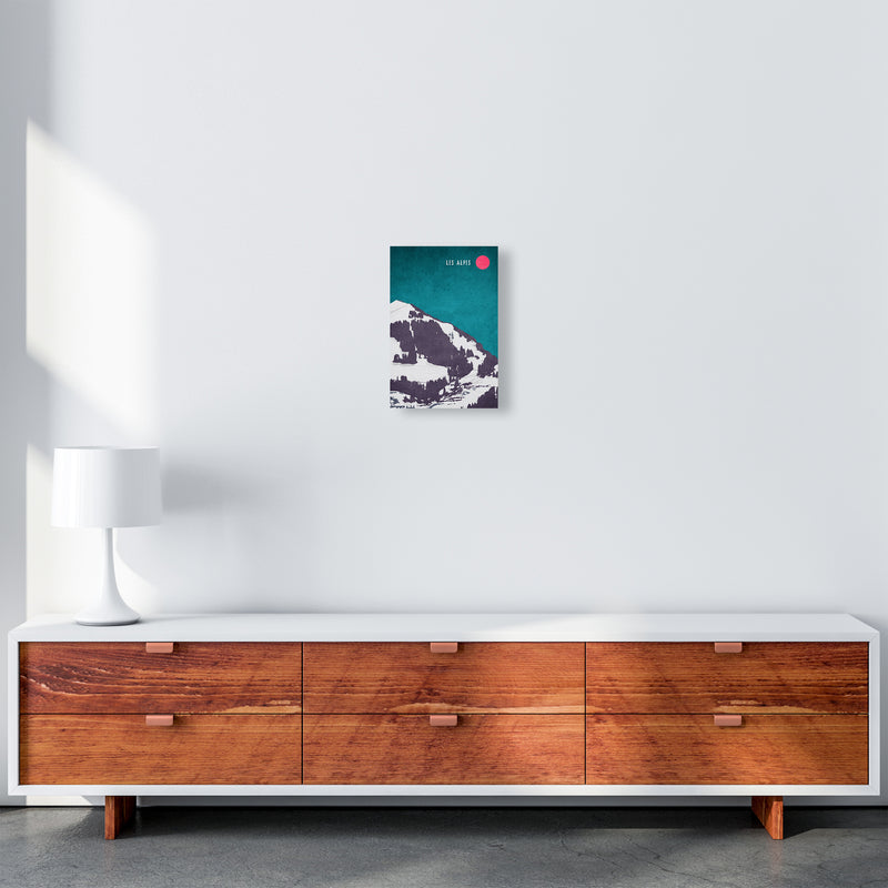 Les Alpes Vintage Art Print by Kubistika A4 Canvas