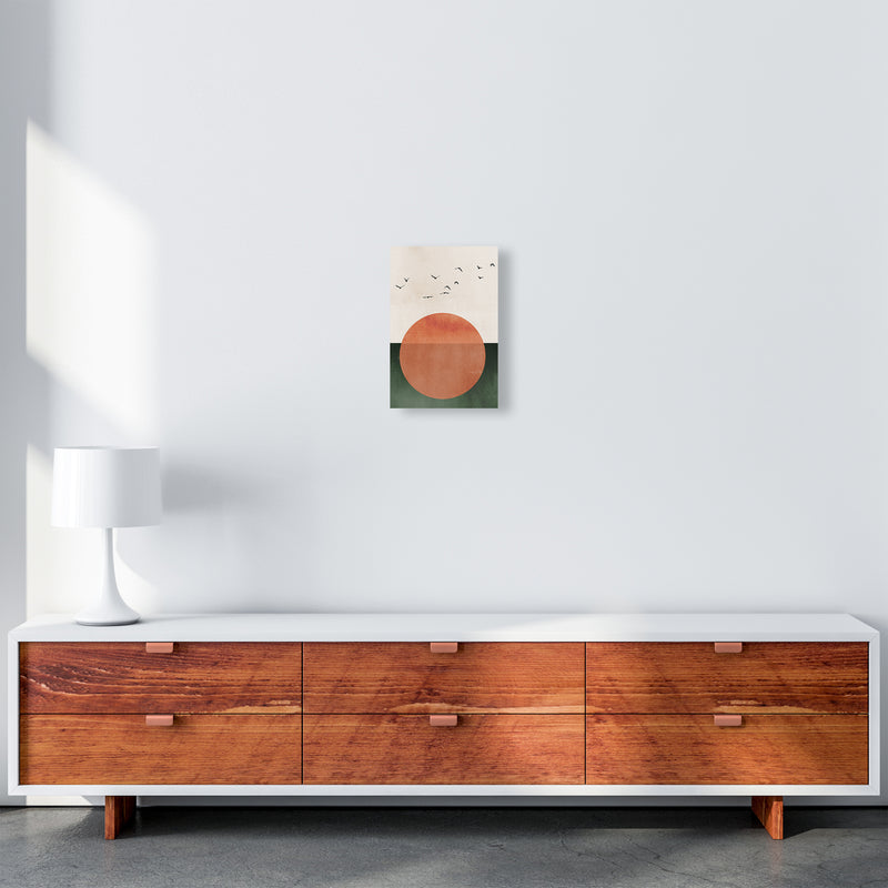 A Day At The Ocean  Modern Contemporary Art Print by Kubistika A4 Canvas