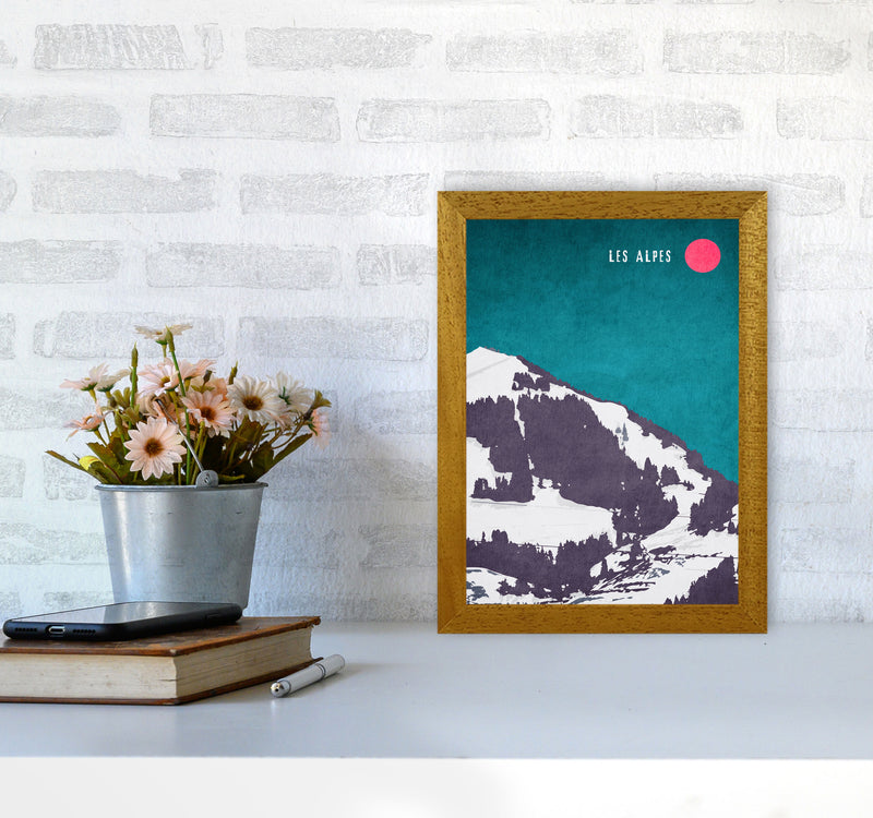 Les Alpes Vintage Art Print by Kubistika A4 Print Only