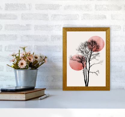 Sun and Moon hiding-ROSE Contemporary Art Print by Kubistika A4 Print Only
